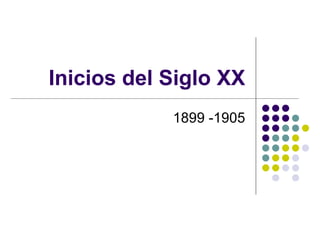 Inicios del Siglo XX 1899 -1905 