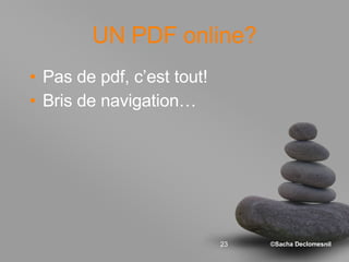 UN PDF online? Pas de pdf, c’est tout! Bris de navigation… 