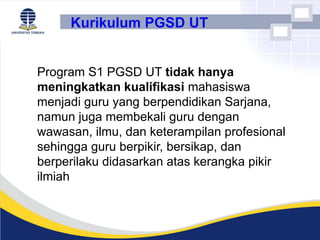 tugas Akhir program untuk PGSD Universitas terbuka | PPTX