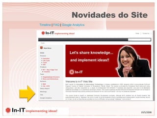 Novidades do Site Timeline  |  FAQ  |  Google Analytics 