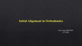 Initial Alignment in Orthodontics
Nay Aung, BDS PhD
12.2.2022
 