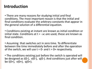 Initial condition | PPTX | Computer Networking | Computing