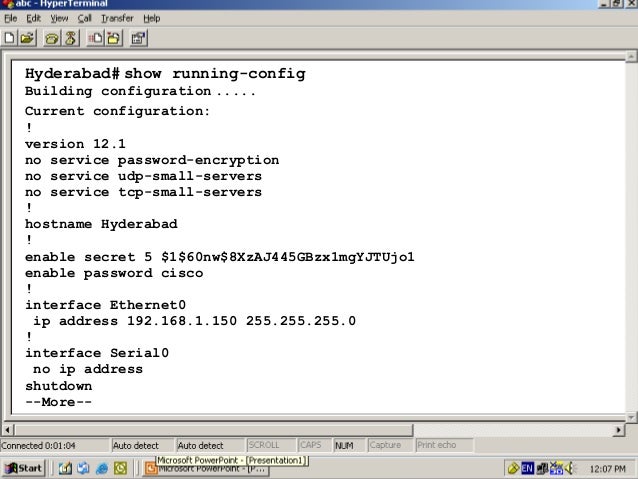 Initial Configuration Of Router