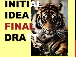 INITIAL 
IDEA: 
FINAL 
DRAFT 
 
