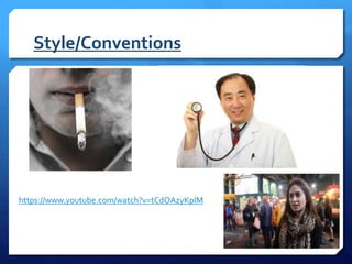 Style/Conventions
https://www.youtube.com/watch?v=tCdOAzyKplM
 