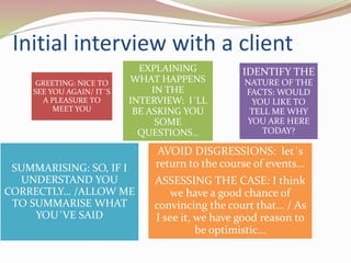 Initial Client Interview Initial interview with a client. Breach of Contract | PPTX