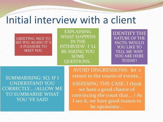 initial interview with a client breach of contract initial client interview form
