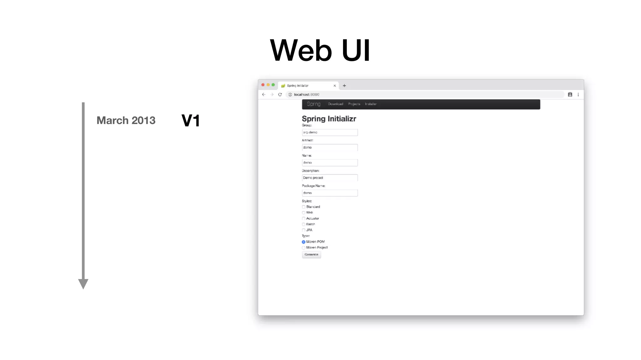 Web UI
March 2013 V1
 