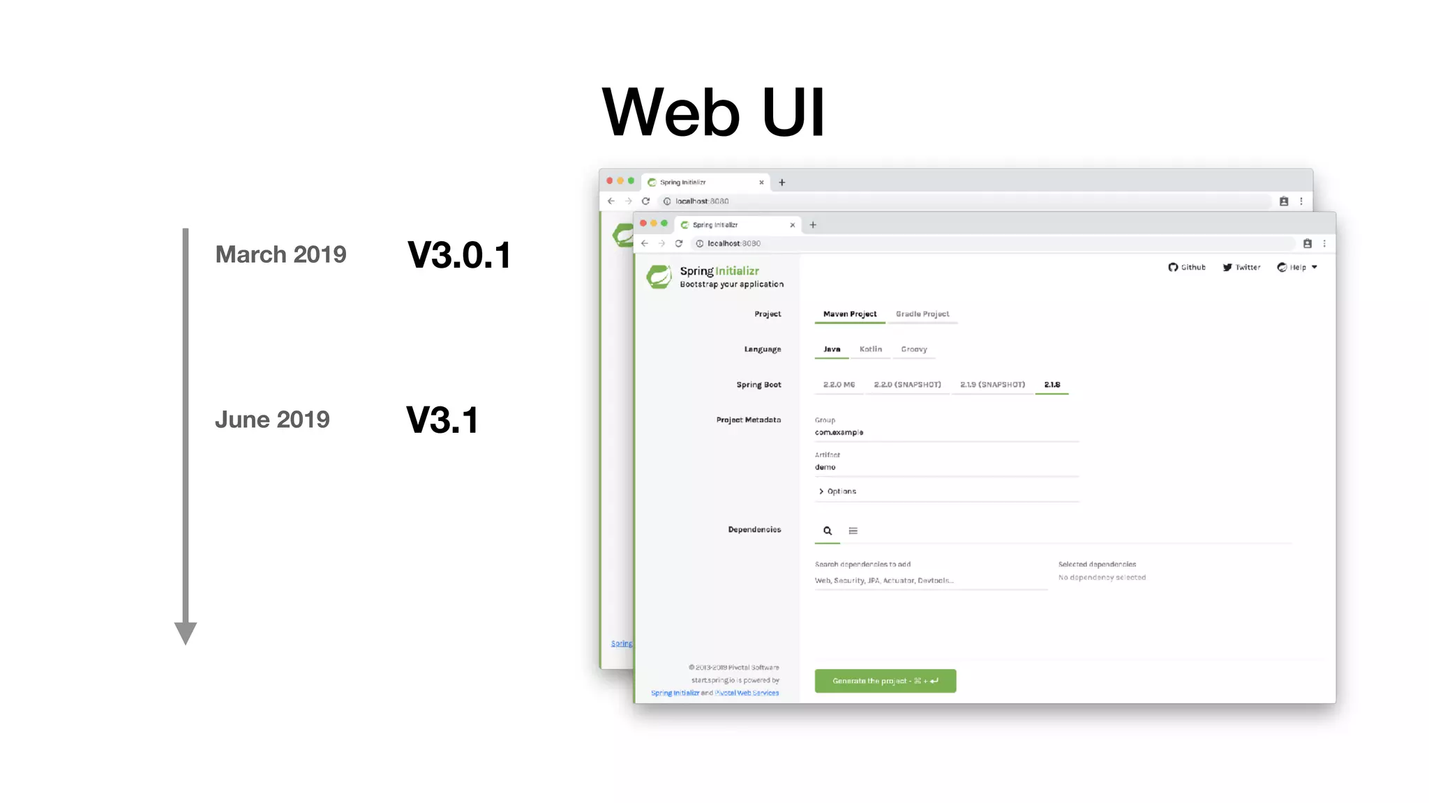 Web UI
March 2019 V3.0.1
June 2019 V3.1
 