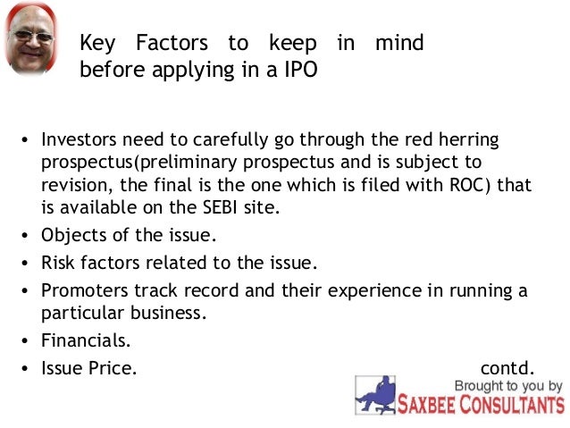 Ipo red herring prospectus