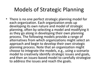Initiating strategic planning process