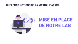 QUELQUES NOTIONS DE LA VIRTUALISATION
MISE EN PLACE
DE NOTRE LAB
 