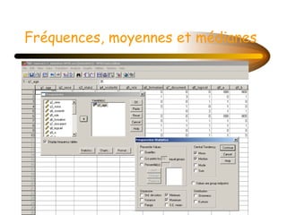 Fréquences, moyennes et médianes 