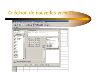 Création de nouvelles variables 
