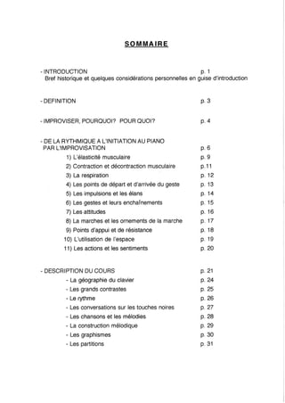 Initiation au Piano par l'Improvisation