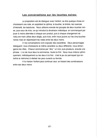 Initiation au Piano par l'Improvisation