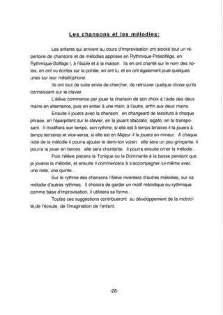 Initiation au Piano par l'Improvisation