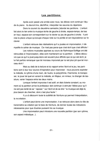 Initiation au Piano par l'Improvisation