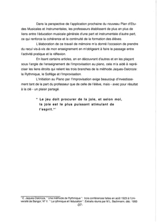 Initiation au Piano par l'Improvisation