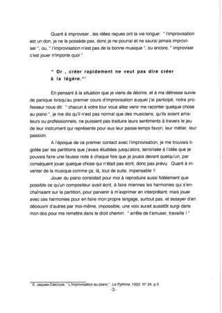 Initiation au Piano par l'Improvisation