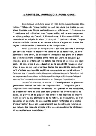 Initiation au Piano par l'Improvisation