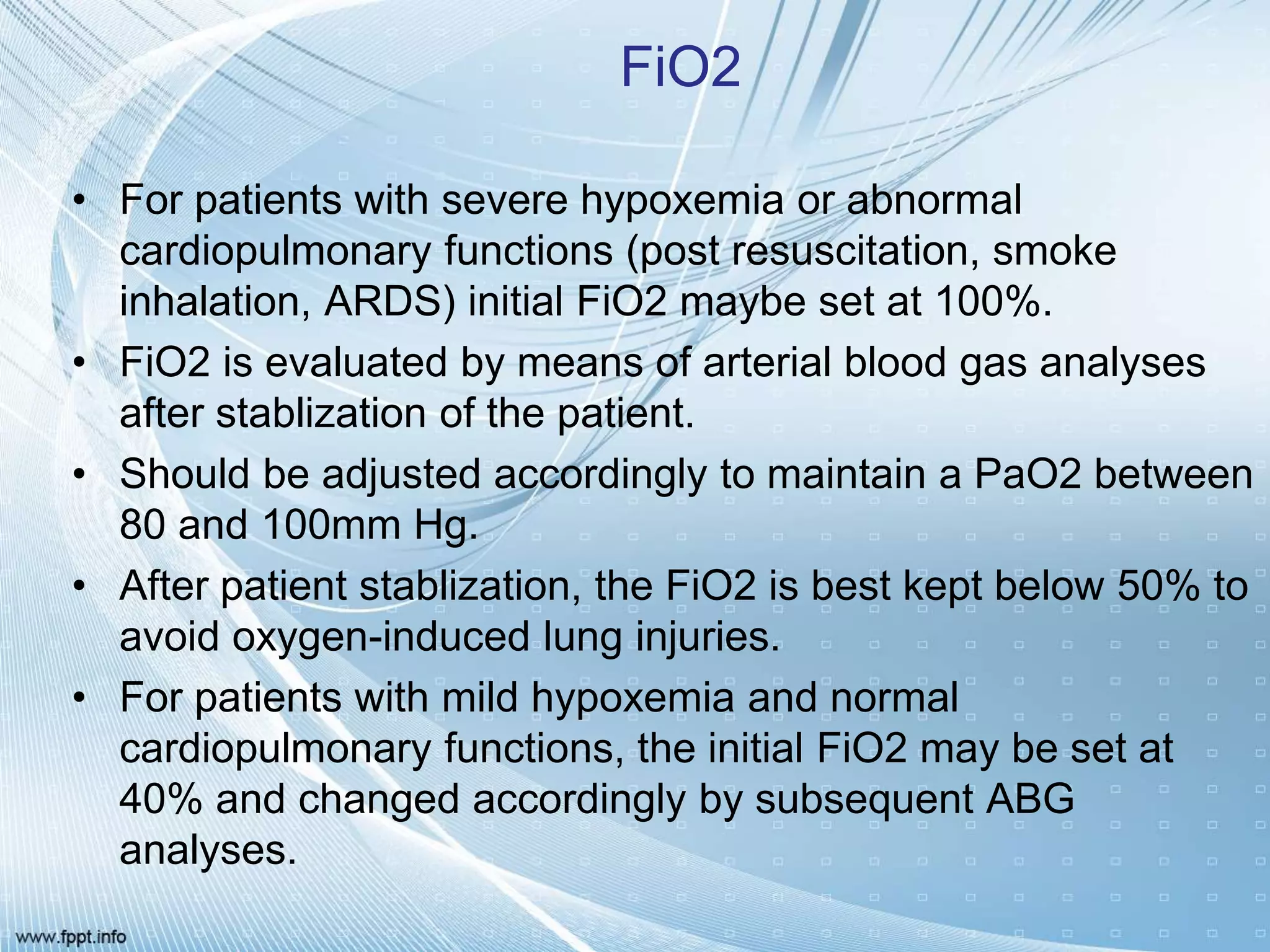 Initiation of mechanical ventilation and weaning | PPTX