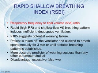 Initiation of mechanical ventilation and weaning | PPTX