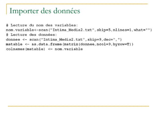 Importer des données
 