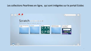 Les collections Pearltrees en ligne, qui sont intégrées sur le portail Esidoc
7
 