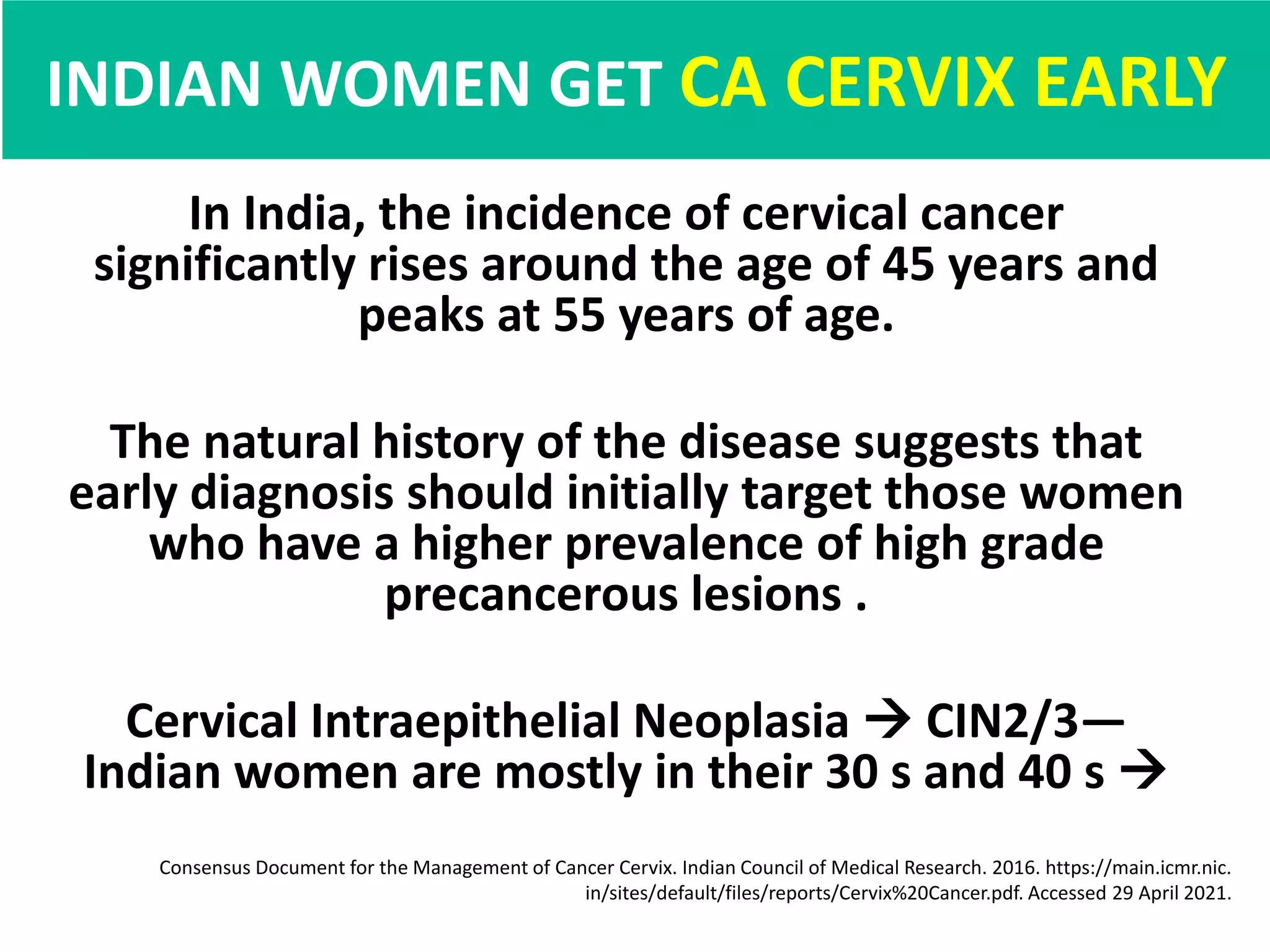 Initiatives of elimination of Cervical cancer in India so far ...