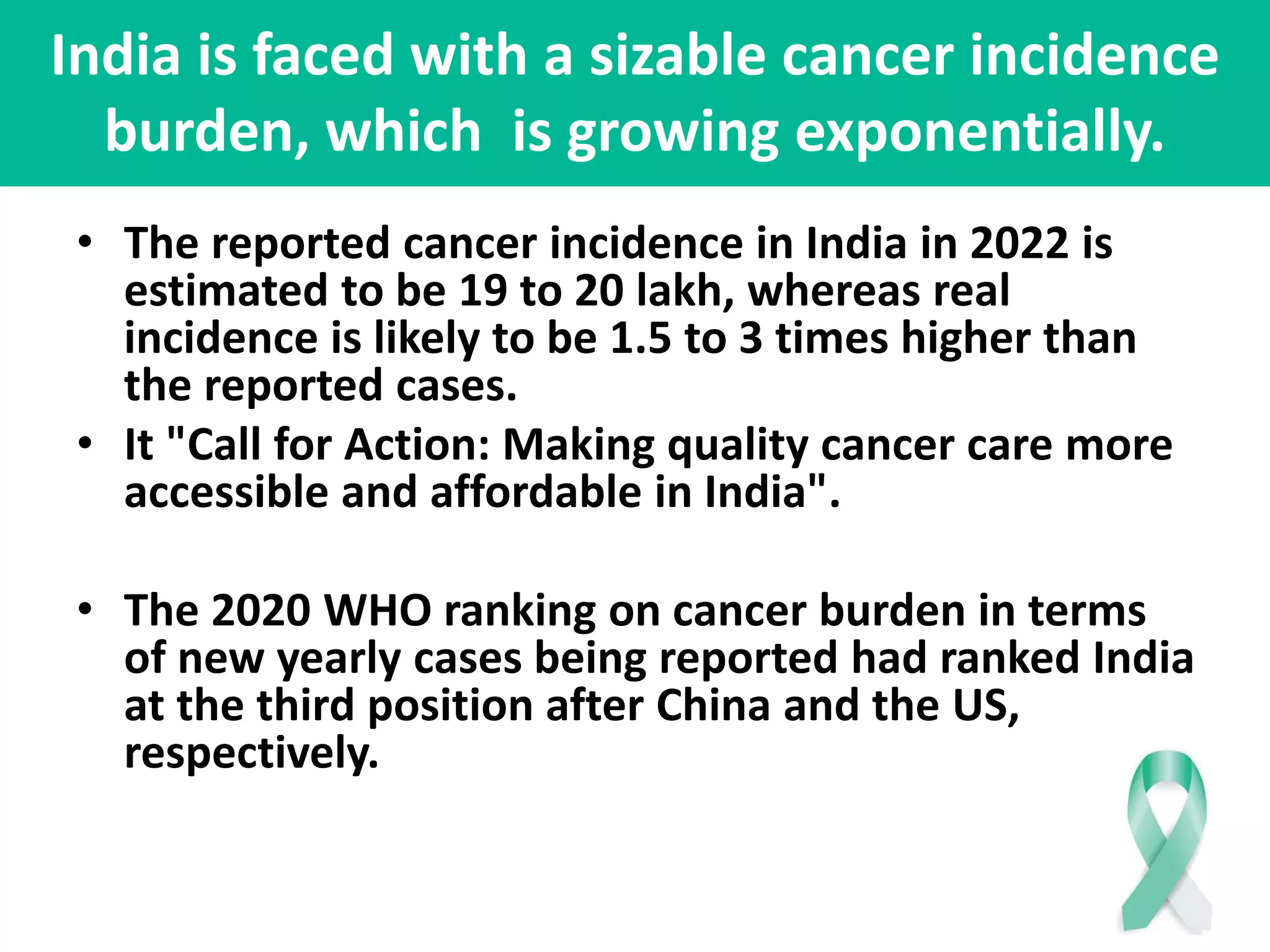 Initiatives of elimination of Cervical cancer in India so far ...