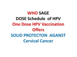 Initiatives of elimination of Cervical cancer in India so far ...