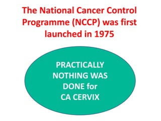 Initiatives of elimination of Cervical cancer in India so far ...