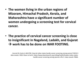 Initiatives of elimination of Cervical cancer in India so far ...