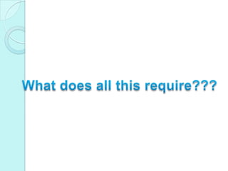 What does all this require???