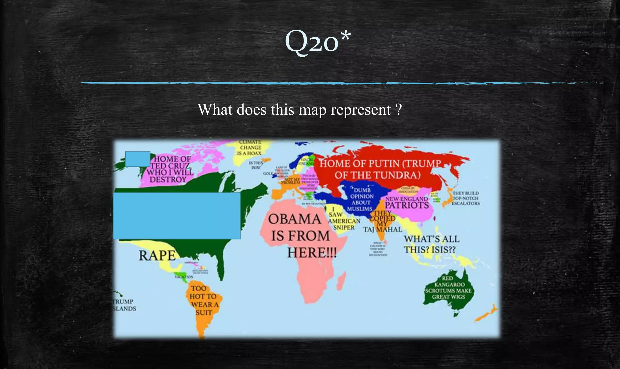 What does this map represent ?
Q20*
 