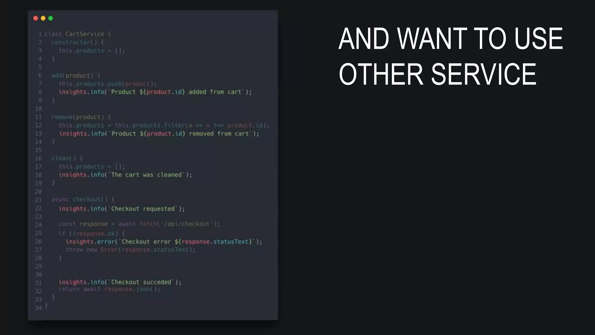 AND WANT TO USE
OTHER SERVICE
 