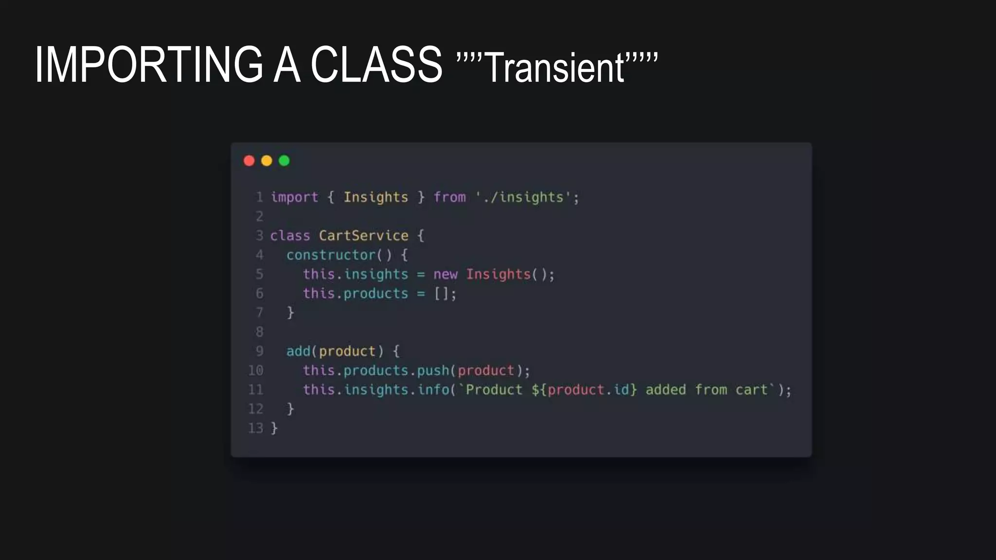 IMPORTING A CLASS ’’’’Transient’’’’’
 