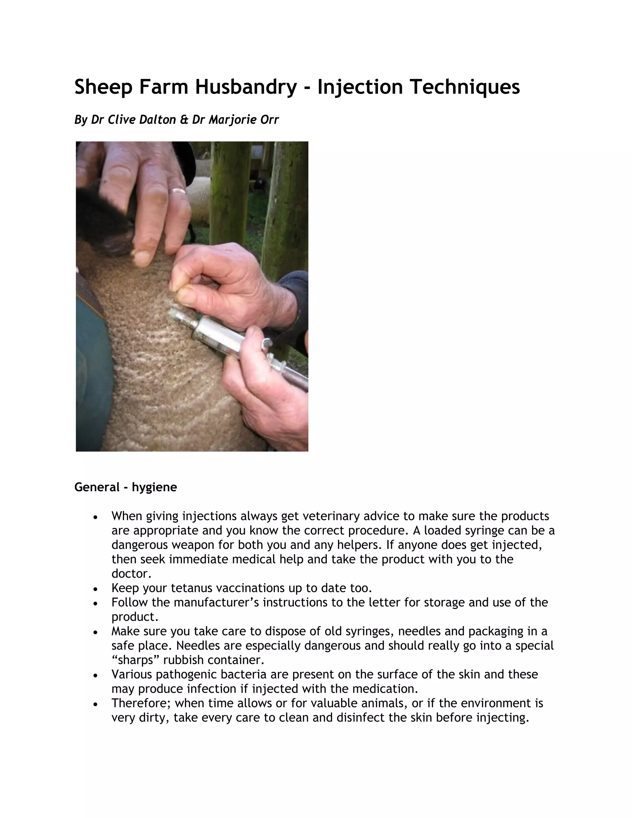 Giving injections | PDF