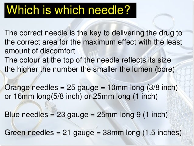 injections intramuscular injection needle size