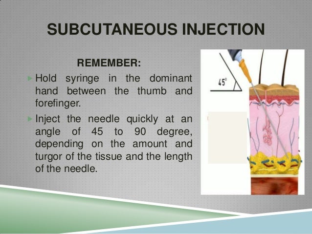 injection technique subcutaneous injection needle size