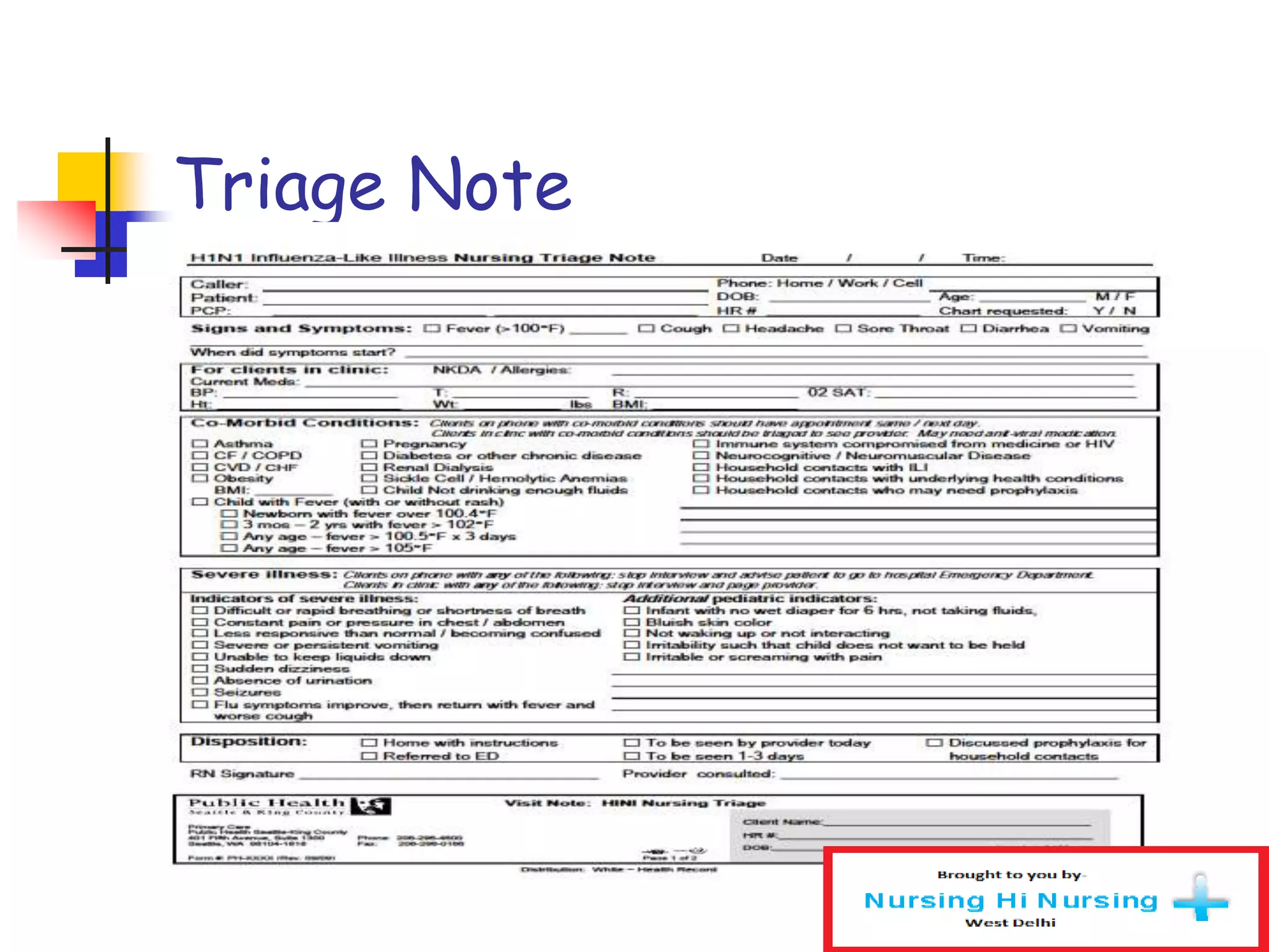 Triage Note
 