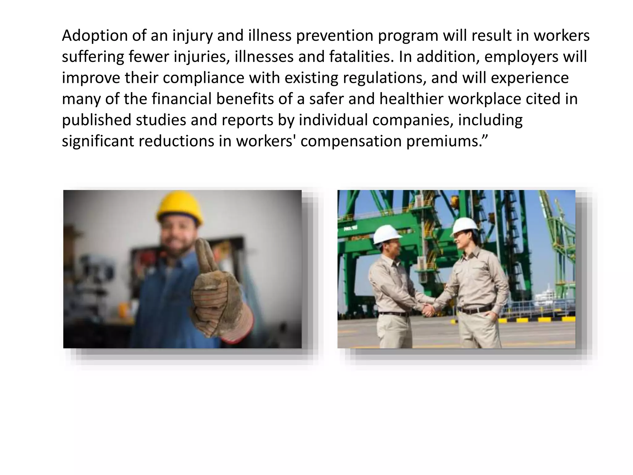 Injury and Illness Prevention for Workers | PPTX