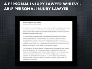 A PERSONAL INJURY LAWYER WHITBY -
ABLF PERSONAL INJURY LAWYER
 