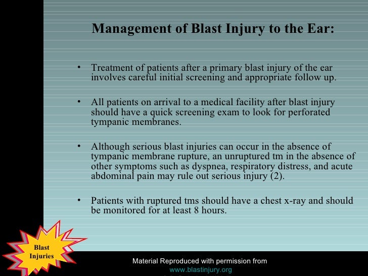 Image result for blast injuries treatment