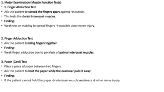 Testing Interossei Strength Comprehensive Clinical Assessment of Upper Limb Nerve Injuries and ...