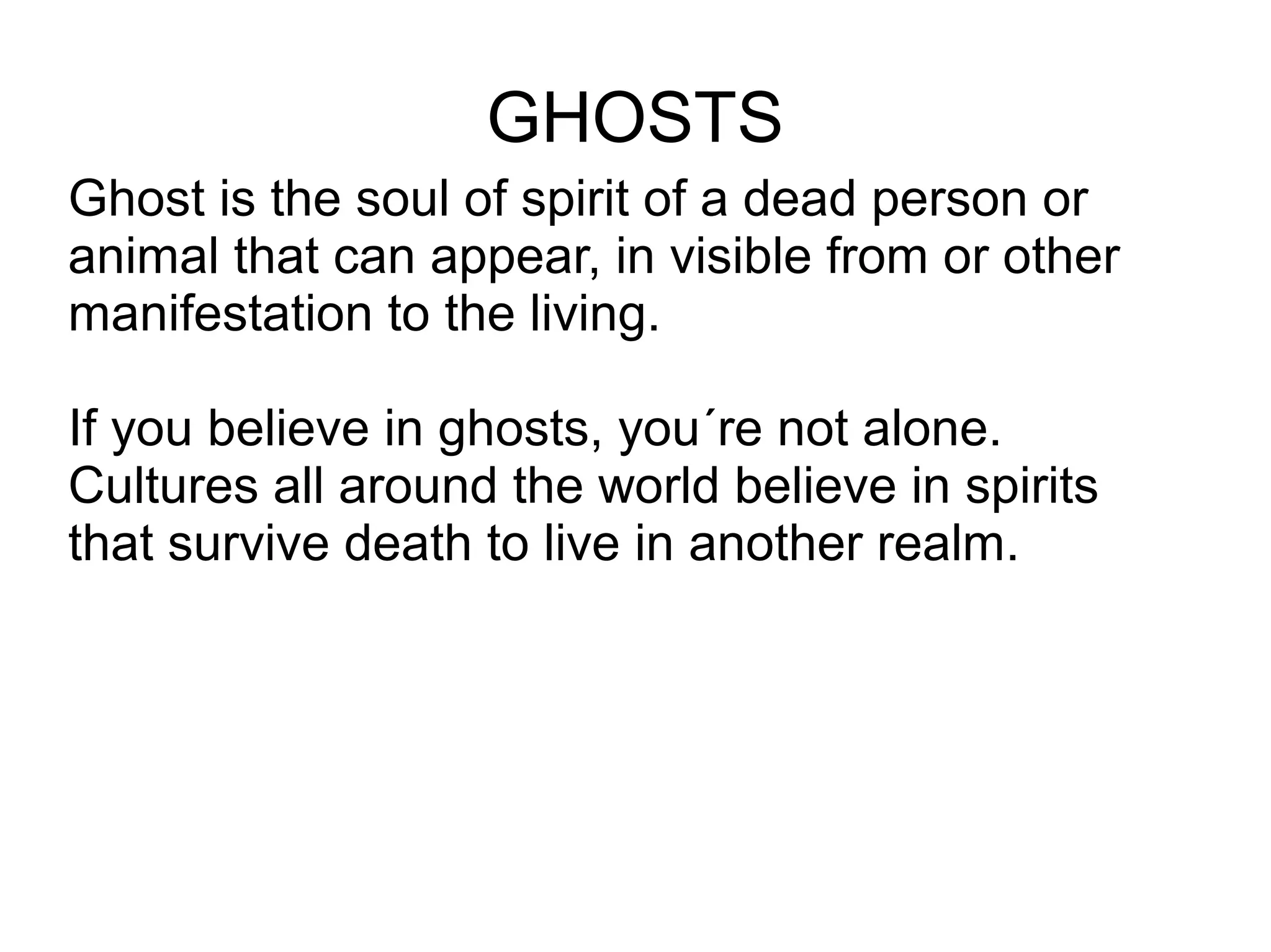 Ghosts | ODP