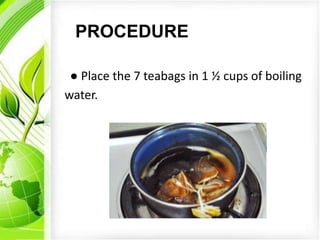 Tea Extract Ink Ink made from teabags | PPTX