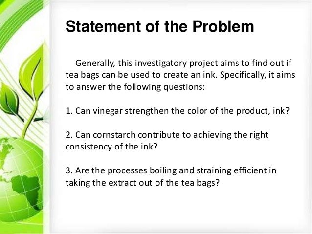 Ink out of Teabags Essay
