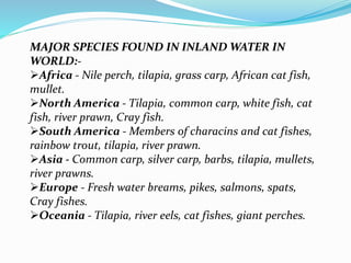 Inland fishery in the worlld | PPTX
